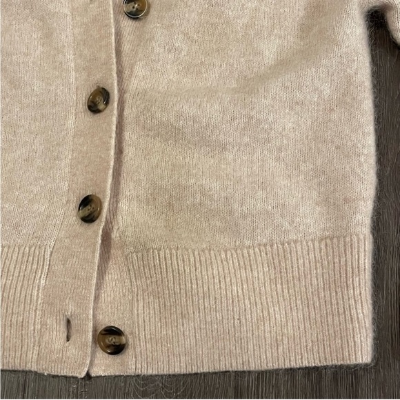 H&M | Marled Wool & Alpaca Blend Cardigan - Light Beige Pink - Picture 4 of 10
